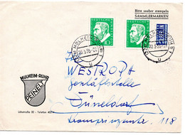61441 - Bund - 1955 - 2@10Pfg Miller A Bf MUELHEIM -> Duesseldorf - Storia Postale