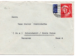 61442 - Bund - 1952 - 20Pfg WoFa '51 EF A Bf MEERSBURG -> Schwicheldt - Cartas & Documentos