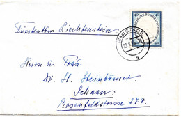 61443 - Bund - 1955 - 40Pfg Schiller EF A Bf STADE -> Liechtenstein - Lettres & Documents