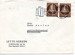 61444 - Berlin - 1953 - 2@5Pfg Glocke Mitte A OrtsBf BERLIN - DEUTSCHE INDUSTRIE-AUSSTELLUNG ... - Cartas & Documentos