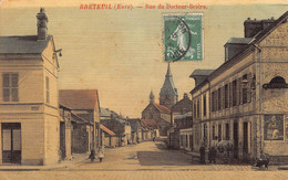 Carte Postale Ancienne Dept 27 EURE -  Breteuil Rue Du Docteur Brière ( Carte Colorisée Toilée ) - Breteuil