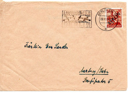 61447 - Berlin - 1948 - 24Pfg Schwarzaufdruck EF A Bf BERLIN - LUFTBRUECKE BERLIN -> Marburg - Lettres & Documents