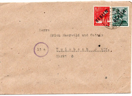 61449 - Berlin - 1949 - 16Pfg Schwarzaufdruck MiF A Bf BERLIN -> Kulmbach (letzter Gueltigkeitstag Schwarzaufdruck!) - Storia Postale