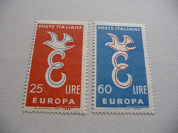 TIMBRES  ITALIE    EUROPA   1958   N 765 / 766    COTE  2,00  EUROS  NEUFS  LUXE** - 1958