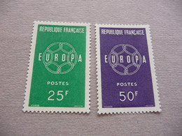 TIMBRES   FRANCE   EUROPA  1959    N  1218  /  1219   COTE  2,30  EUROS   NEUFS  LUXE** - 1959