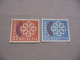 TIMBRES   SUISSE   EUROPA  1959    N  632  /  633   COTE  30,00  EUROS   NEUFS  LUXE** - 1959