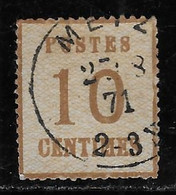 ALSACE-LORRAINE N° 5 10 C. BISTRE-BRUN OBLITERE COTE 8 € - Gebraucht