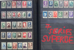 Delcampe - France 1949-1956 7 Series SUPERBE Oblitéré CÉLÉBRITÉS "PERSONNAGES CÉLÉBRES"1951 Napoléon, 1955 Renoir 1027-1032...(used - Gebruikt