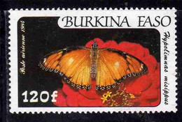 BURKINA FASO 1984 AIR POST MAIL AERIENNE AIRMAIL BUTTERFLIES PAPILLONS FARFALLE HYPOLIMNAS MISIPPUS 120fr MNH - Burkina Faso (1984-...)