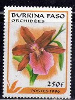 BURKINA FASO 1996 FLORA FLOWERS FIORI FLEURS ORCHIDS VARIOUS 250fr MNH - Burkina Faso (1984-...)