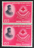 1957 India - International Red Cross Conference - New Delhi  -2 Stamps - New - Neufs