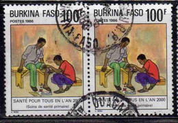 BURKINA FASO 1986 PRIMARY CARE MEDICINE SANTE POUR TOUS EN L'AN 2000 250fr USATO USED OBLITERE' - Burkina Faso (1984-...)