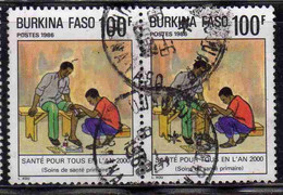 BURKINA FASO 1986 PRIMARY CARE MEDICINE SANTE POUR TOUS EN L'AN 2000 250fr USATO USED OBLITERE' - Burkina Faso (1984-...)