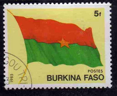 BURKINA FASO 1985 FLAG 5fr USATO USED OBLITERE' - Burkina Faso (1984-...)