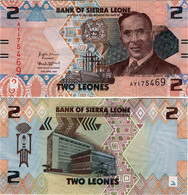 SIERRA LEONE       2 Leones       P-W35       27.4.2022       UNC - Sierra Leone