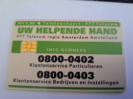 NETHERLANDS  ADVERTISING CHIPCARD HFL  5,-   /PTT TELECOM INFO NRS          CKD 110.01  MINT    ** 11634** - Privé