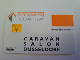 NETHERLANDS / GERMANY  ADVERTISING CHIPCARD CARAVAN SHOW /MESSE DUSSELDORF    Hfl 2,50 Mint  ** 11641** - Privé
