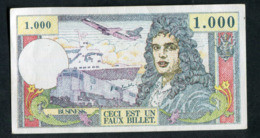 Billet De Banque Fantaisie De 1000F (années 60) "Ceci Est Un Faux Billet / Business" - Ficción & Especímenes