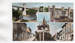 SAINT NICOLAS DE LA GRAVE  PONT COUDOL CHATEAU EGLISE RUE LAMOTTE CADILLAC ET RUE SAINTE CATHERINE 1959 CPSM 9X14 TBE - Saint Nicolas De La Grave