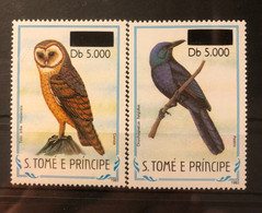 SAO TOME 2000 Birds Surcharged Owl And Starling 2v MNH - Non Classificati