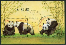 AUSTRIA 2003.Schönbrunn Zoo Pandas Block Used.  Michel Block 18 - Blocs & Hojas