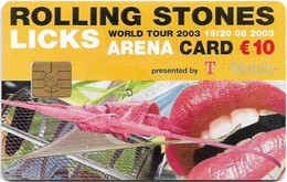 Netherlands - Arena Card - Rolling Stones Licks World Tour 2003, 10€, 52.000ex, Used - Ohne Zuordnung