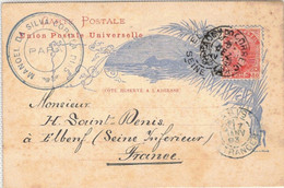 BRESIL  CARTE POSTALE AVEC ENTIER   CACHET  1893 - Storia Postale