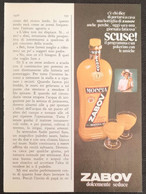 1976 - MOCCIA ZABOV  - 1 Pag. Pubblicità Cm. 13 X 18 - Licor Espirituoso