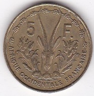 Afrique Occidentale Française 5 Francs 1956 , Bronze Aluminium, LEC# 14 , KM# 5 - África Occidental Francesa