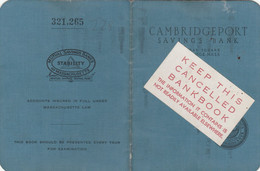 2394 Cambridgeport Savings Bank Book Cambridge Massachusetts - Stati Uniti