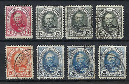 LUXEMBOURG 1882-91: Lot D' Obl. CAD, Dentelures Diverses - 1891 Adolphe Front Side