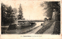 Saint-Satur - Le Pont Du Canal - Péniche - Transport De Bois - Saint-Satur
