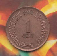 @Y@    Singapore  1  Cent 1980       (4610) - Singapour