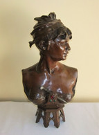 ANTIGUA ESCULTURA EN BRONCE BOHÊME ORIENTALE DE RENZO COLOMBO 1884 - Bronzes