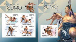 Guinea Bissau 2012, Spot, Sumo, 4val In BF +BF IMPERFORATED - Zonder Classificatie