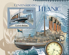 Guinea Bissau 2012, Titanis, Clock, BF - Horlogerie