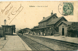 --62- PAS-de-CALAIS -  LILLERS - Quai. De La Gare - Stations - Met Treinen