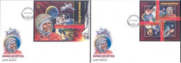 Guinea Bissau 2012, Space, Sovietic Astronauts, 4val In BF +BF In 2FDC - Africa