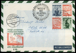 1958, Österreich, Palmer RBF 19 A, Brief - Oblitérations Mécaniques