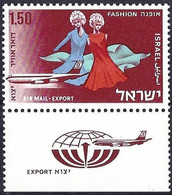 Israel 1968 - Mi 414 - YT Pa 46 ( Women's Fashion Apparel Exports By Air ) MNH** + Tabs - Airmail