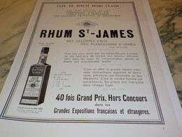 ANCIENNE PUBLICITE RHUM HORS CLASSE ST JAMES 1932 - Alcools