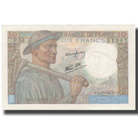 France, 10 Francs, Mineur, 1943, 1943-09-09, SUP+, Fayette:8.9, KM:99d - 10 F 1941-1949 ''Mineur''