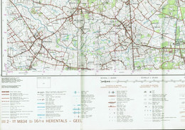 Institut Géographique Militaire Be - "HERENTALS-GEEL" - N° 16/7-8 - Edition: 1973 - Echelle 1/25.000 - Cartes Topographiques