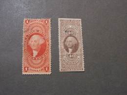 USA  ,  2 Old Stamps    Not Perfect - Fiscali