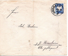 61468 - Altdeutschland / Bayern - 1894 - 20Pfg Wappen PGAUmschl "Franz Voitlaender " KRONACH -> ROSENHEIM - Enteros Postales