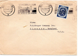 61475 - Bund - 1953 - 30Pfg Posthorn EF A Bf HAMBURG - HAMBURGER DOM ... -> Glenarm, MD (USA) - Covers & Documents