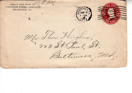 STATI UNITI  1911 -  Braddock To Baltimora - 1901-20