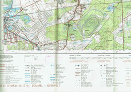 Institut Géographique Militaire Be - "LOMMEL-OVERPELT" - N° 17/3-4 - Edition: 1974 - Echelle 1/25.000 - Cartes Topographiques