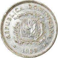 Monnaie, Dominican Republic, 5 Centavos, 1989, TTB, Nickel Clad Steel, KM:69 - Dominicaine