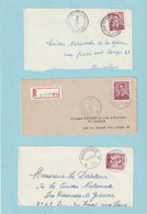 3 Fragmenten 1072 - Boudewijn 8,50fr. Stempels ST.JOOST-TEN-NODE - EMBOURG - MAISIERES - 1953-1972 Anteojos